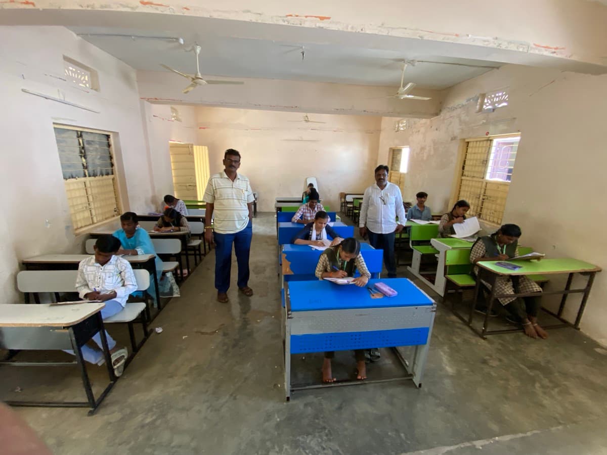 Screening test in progress at Government High School